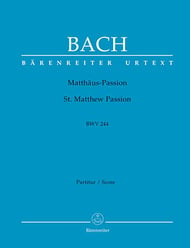 Saint Matthew Passion Orchestra Scores/Parts sheet music cover